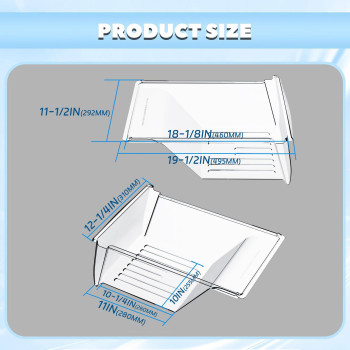 Hecasa 240343803 Ap2115895 240343801 Crisper Pan Bottom Compatible With Frigidaire Refrigerator Kenmore Crisper Bin Crisper Dr