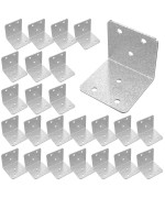 Riuog 40 Pcs Metal Corner Braces 2X2In L Brackets For Wood 90 Degree Heavy Duty Wide Corner Patterned Metal Corner Bracket For