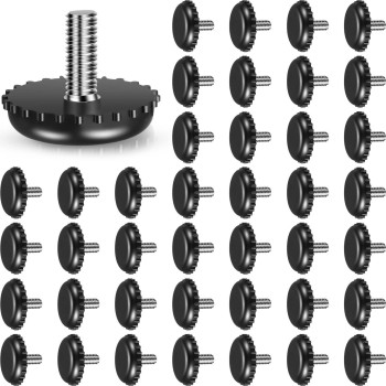 Dunzy 60 Pieces 1420 Adjustable Furniture Levelers Stainless Steel Screw In Threaded Leveling Feet Screw On Furniture Glide Le