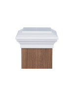 6X6 Post Cap Actual 60 White Island Newel Flat Style Square Top For Outdoor Fences Mailboxes Decks By Atlanta Post Caps