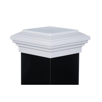 6X6 Post Cap Actual 60 White Island Newel Flat Style Square Top For Outdoor Fences Mailboxes Decks By Atlanta Post Caps