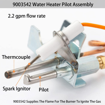 9003542 Water Heater Pilot Assembly Nat Gas Burner Assembly Replace 100109295 9003542005 18324190 9003530 Compatible With Ao Sm