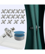 Koxxud Magnetic Curtain Closure Curtain Weights Magnets Clips With Tack Drapery Magnetic Holder Buckle To Hold Curtains Closed