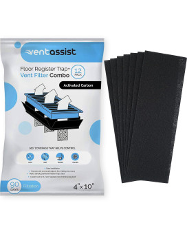 Vent Assist Activated Carbon Air Vent Filters For Home 4 X 10 Merv 8 Electrostatic Floor Vent Filters That Trap Dust Dirt