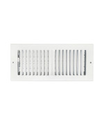 Sierra Grates 4 X 10 Premium 2 Way Air Flow Wall And Ceiling Register In Glacier White Finish 4 X 10 2 Way Air Diffus