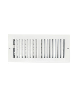 Sierra Grates 4 X 10 Premium 2 Way Air Flow Wall And Ceiling Register In Glacier White Finish 4 X 10 2 Way Air Diffus