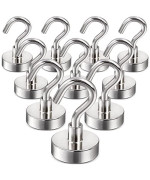 Diymag Magnetic Hooks 25Lbs Strong Magnet Hooks For Kitchen Home Cruise Workplace Office And Garage Pack Of 10