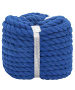 Sinyloo Blue Rope Natural Crafts Cotton Rope 12 Inch X 50 Feet Soft Colored Twisted Rope 3 Strand Thick Navy Blue Rope For Hom