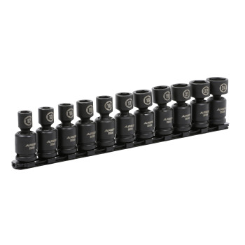 Ares 2512511Piece Metric Pinless Universal Swivel Impact Socket Set 12Inch Drive Swivel Impact Sockets Access Hard To Reac