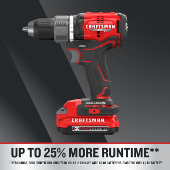 Craftsman Rp Cordless Drilldriver Kit With 2 Batteries And Charger Brushless Cmcd713C2