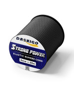 Daskigo Elastic Bungee Shock Cord 38Mm Black 532 X 66Ft