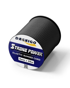 Daskigo Elastic Bungee Shock Cord 38Mm Black 532 X 66Ft