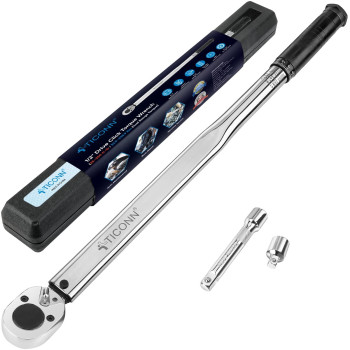 Ticonn 12Inch Drive Click Torque Wrench 25250 Ftlb 3393389 Nm Saemetric Dual Range Torque Engraved Mechanical Torque