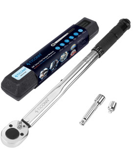 Ticonn 38Inch Drive Click Torque Wrench 1080 Ftlb Saemetric Dual Range Engraved Mechanical Wrench Chrome Vanadium Steel