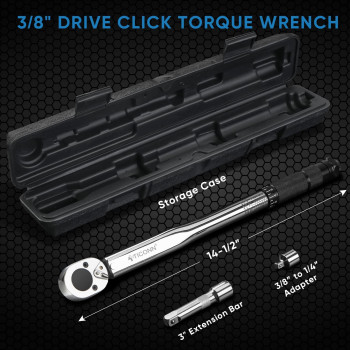 Ticonn 38Inch Drive Click Torque Wrench 1080 Ftlb Saemetric Dual Range Engraved Mechanical Wrench Chrome Vanadium Steel