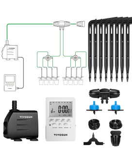 Vivosun Professional Automatic Drip Irrigation Kits 15W Output All In One Professional Grow Kit Includes Pump Timer And Regu