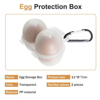 Roseflower 2 Girds Egg Holder Container Plastic Egg Storage Box Leakproof Shockproof Protection Portable Egg Tray Carriage Dis