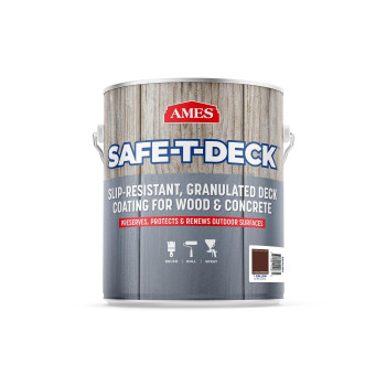 Ames Safetdeck Granulated Formula Exterior Paint 1 Gallon Coco Brown Paint Great For Porches Patios Decks Walkways And