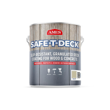 Ames Safetdeck Granulated Formula Exterior Paint 1 Gallon Khaki Tan Paint Great For Porches Patios Decks Walkways And M