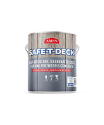 Ames Safetdeck Granulated Formula Exterior Paint 1 Gallon White Paint Great For Porches Patios Decks Walkways And More