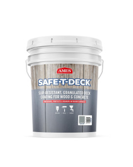 Ames Safetdeck Granulated Formula Exterior Paint 5 Gallon Stormy Sky Paint Great For Porches Patios Decks Walkways And