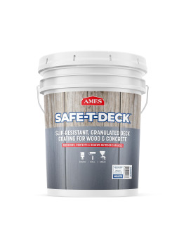 Ames Safetdeck Granulated Formula Exterior Paint 5 Gallon White Paint Great For Porches Patios Decks Walkways And More