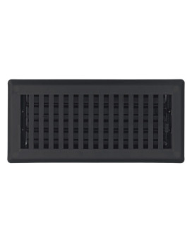 Sierra Grates Precision Flow 4X12 Steel Floor Register Contemporary Design Cast Iron Black Finish Premium Home Vent Cov