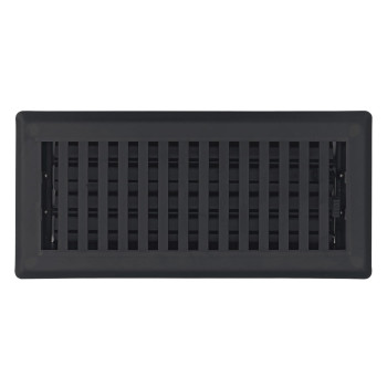 Sierra Grates Precision Flow 4X12 Steel Floor Register Contemporary Design Cast Iron Black Finish Premium Home Vent Cov