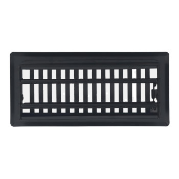 Sierra Grates Precision Flow 4X12 Steel Floor Register Contemporary Design Cast Iron Black Finish Premium Home Vent Cov