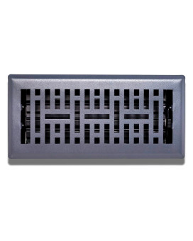 Sierra Grates Precision Flow 4X10 Steel Floor Register Metro Design Granite Grey Finish Premium Home Vent Covers Durab