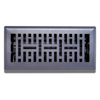 Sierra Grates Precision Flow 4X10 Steel Floor Register Metro Design Granite Grey Finish Premium Home Vent Covers Durab