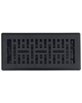 Sierra Grates Precision Flow 4X10 Steel Floor Register Metro Design Cast Iron Black Finish Premium Home Vent Covers Du