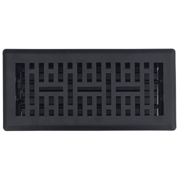 Sierra Grates Precision Flow 4X10 Steel Floor Register Metro Design Cast Iron Black Finish Premium Home Vent Covers Du