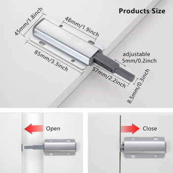 Redunest Push To Open Door Latch 10 Pack Magnetic Push Latches Adhesive Heavy Duty Touch Latch Hardware For Push To Open Magn