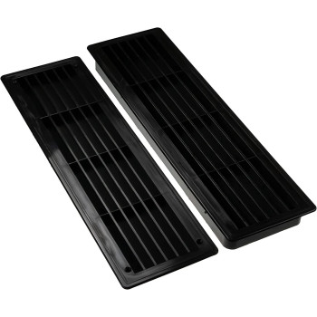 Vent Systems 18 X 5 Inches Pack Of 2 Black Door Air Registers Two Sided Door Louvers Ventilation Grille Indoor Vent