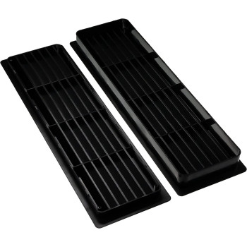 Vent Systems 18 X 5 Inches Pack Of 2 Black Door Air Registers Two Sided Door Louvers Ventilation Grille Indoor Vent