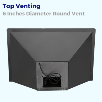 Vesta 800Cfm 30 Stainless Steel Wall Mounted Range Hood 6 Speeds Touch And Gesture Control 6 Top Round Vent Reusable Baffle