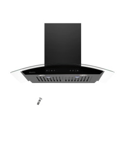 Vesta Amsterdam 800Cfm 36 Black Stainless Steel Wall Mounted Range Hood With 6 Speeds Touchgesture Control 6 Round Vent B