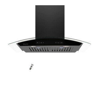 Vesta Amsterdam 800Cfm 36 Black Stainless Steel Wall Mounted Range Hood With 6 Speeds Touchgesture Control 6 Round Vent B