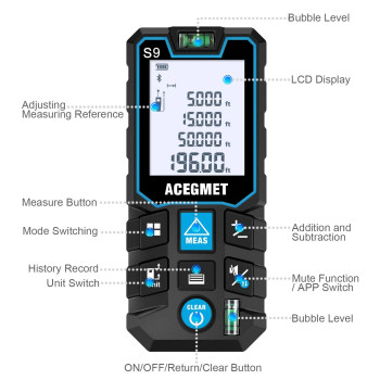 Laser Measurement Tool With Phone App Real Time Data Sharingfloor Plan Mapping Laser Tape Measure 229 Ft Laser Measure 116