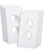 Bates Screwless Duplex Wall Plate 6 Pack White Outlet Covers Wall Plate Screwless Wall Plate Cover Electrical Outlet Cover