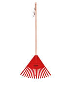 Superio Kids Rake With Hardwood Handle Durable Plastic Head To Sweep Leaves In Lawn And Tidying Up The Garden 34