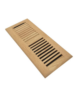 Homewell Red Oak Wood Floor Register Vent Cover Drop In Vent With Damper 4X14 Inch Unfinished