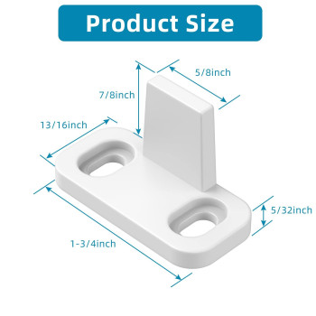 Hotop 8 Pieces Barn Door Floor Guide Sliding Closet Hardware Plastic Simple Wall Mounted Bottom Track Guide For Doors Including