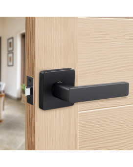 Gaurqiah Matte Black Passage Door Lever Heavy Duty Nonlocking Door Handle