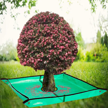 Landscape Pruning Tarp 787X787 Landscape Tarp For Trimming With 12 Inch Hole Pruning Trees Waterproof Tarp With Corner B