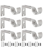 Creatyi Adjustable Curtain Rod Brackets 1 Inch Curtain Rod Brackets Heavy Duty Curtain Rod Bracket Curtain Rod Support For 1 Inc