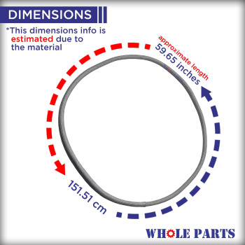 Whole Parts Dryer Door Seal Part W10906683 Replacement And Compatible With Some Crosley Kenmore And Whirlpool Dryers