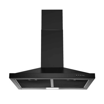 Sndoas 24 Inch Range Hood Black Range Hood Ductless Range Hood With Energy Saving Led Light Wall Mount Kitchen Hood Over Stove