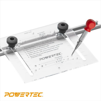 Powertec Cabinet Hardware Jig Wcenter Punch T Track Stop Block Drawer Jig For Installing Pulls Knobs Handle On Cabinet